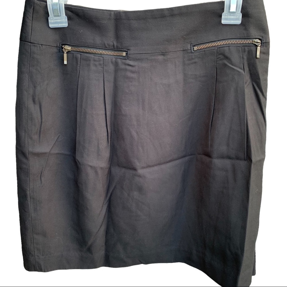 Ann Taylor Loft Black Skirt with Zipper Pockets